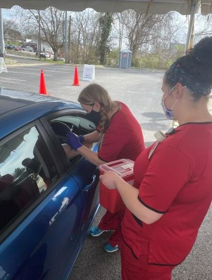 Drive thru vaccine clinic